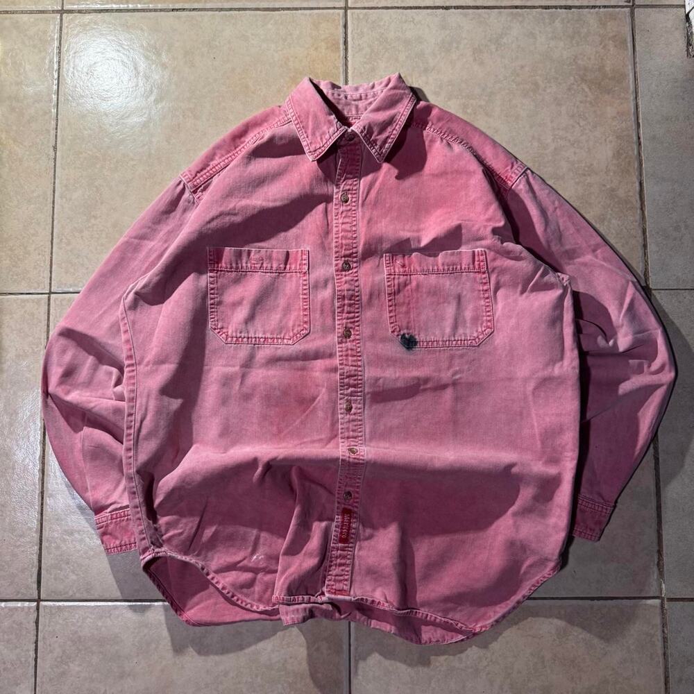 Vintage 90s made in usa Marlboro Red Button up men's Size L
